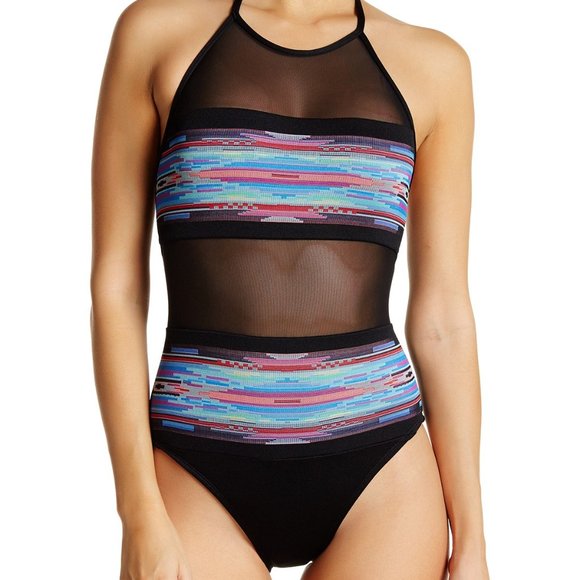 La Blanca Other - LA BLANCA Speed Embroidered High Neck One Piece